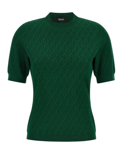Versace Green Crew Neck Sweater