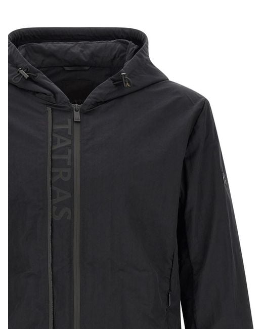 Tatras Black Solid Hood Jacket for men
