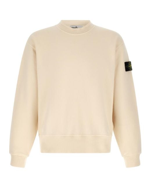 Stone Island Natural Solid Crew Neck Sweatshirt for men