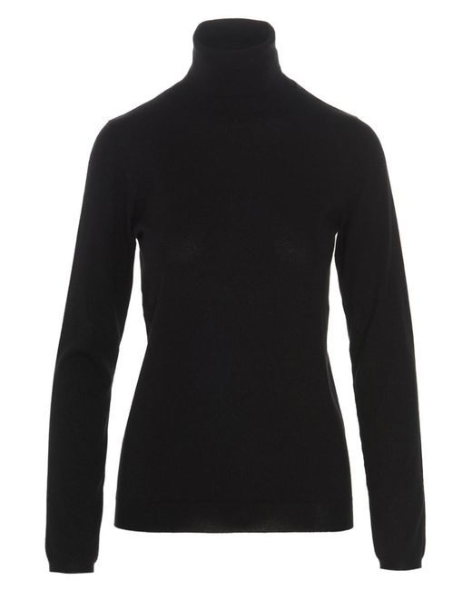 Brunello Cucinelli Black Turtleneck Wool Sweater