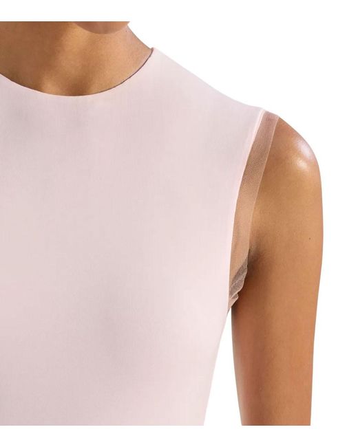 Genny Pink Solid Round Neck Top