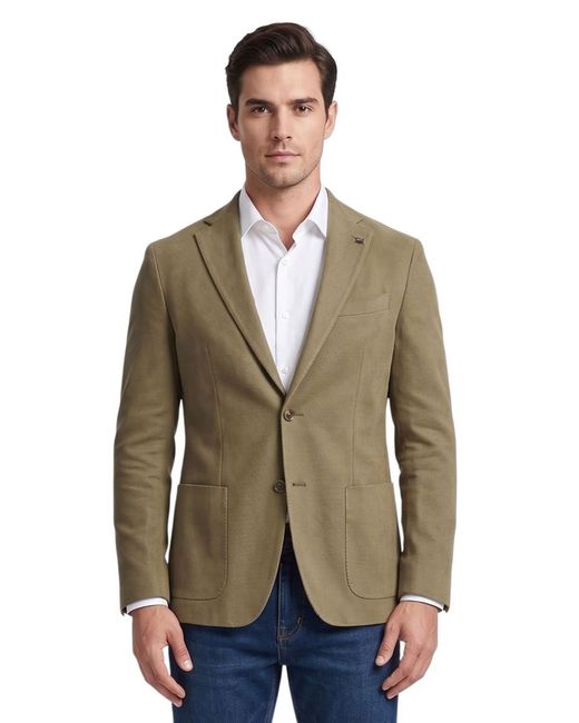 Corneliani Natural Single Breasted Blazer for men
