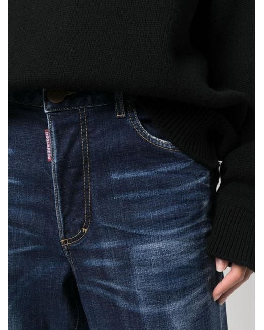 DSquared² Blue Straight-Leg Jeans