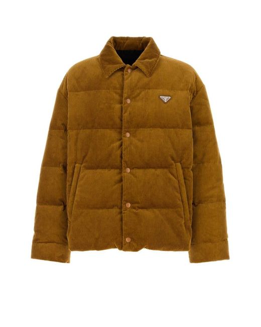 24AW new/PRADA コットンコーデュロイジャケット Jacket Brown Light Brown Suede jacket | PRADA
