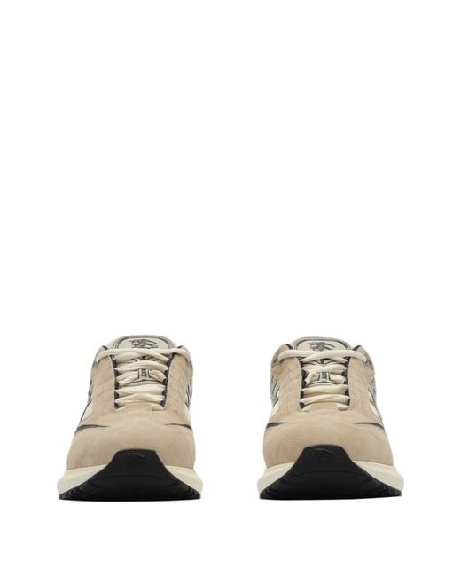Burberry White Eclipse Runner Sneakers for men