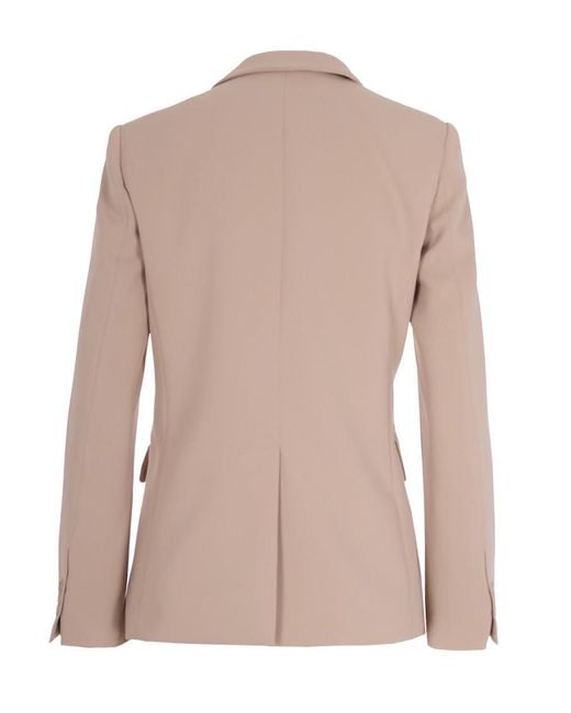P.A.R.O.S.H. Natural Solid Notched Lapel Blazer