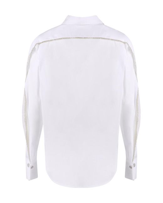 Genny White Regular Solid Shirt