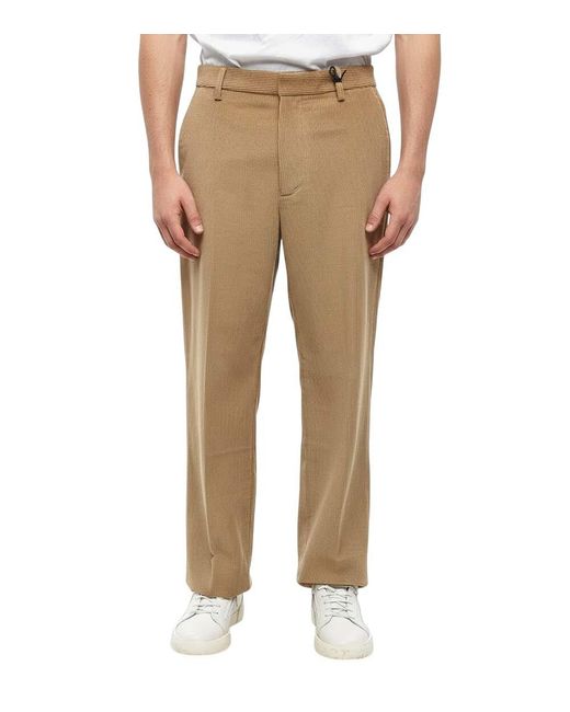 DSquared² Natural Flat Front Pants for men
