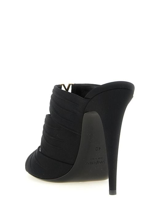 Saint Laurent Black Solid Heels