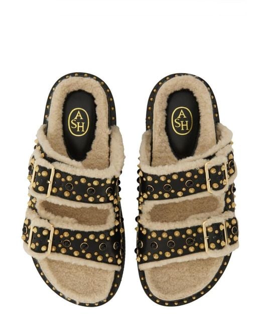 Ash Black Studded Sandals