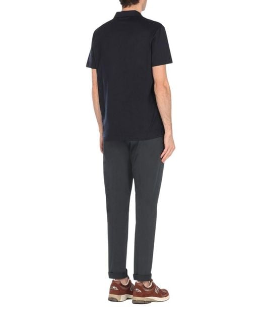 Dondup Blue Solid Polos for men