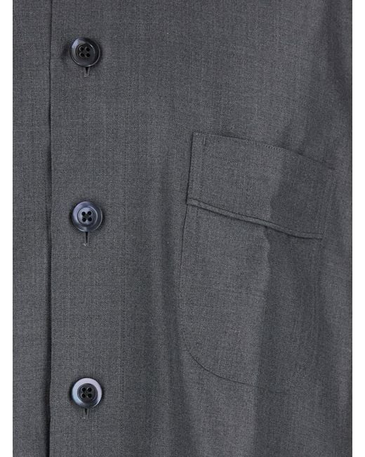Tom Ford Gray Charcoal Solid Shirts for men