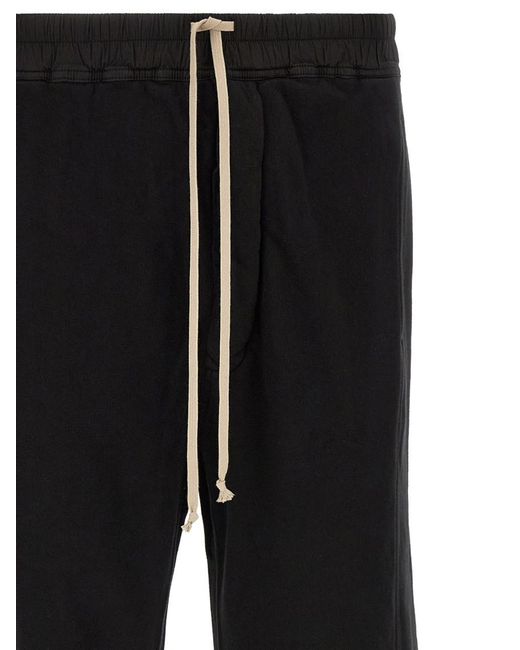 Rick Owens Black Drawstring Trousers for men