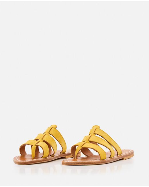 K. Jacques Yellow Slip On Sandals