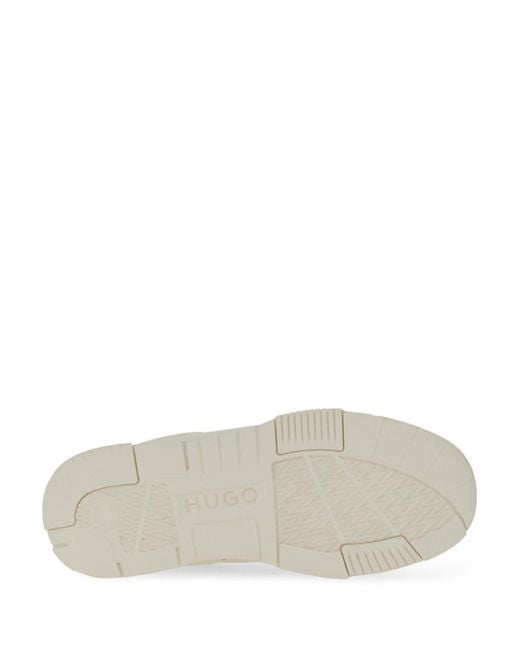 HUGO White Sneaker With Subtle Zigzag Detail for men