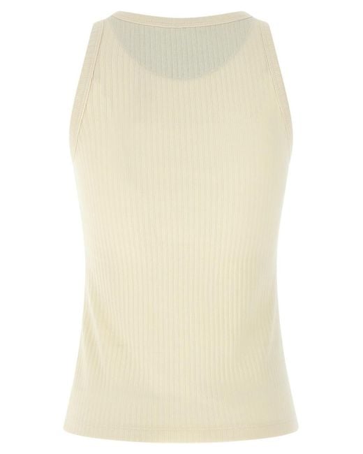 Marni Natural Logo Patch Tank Top Tops