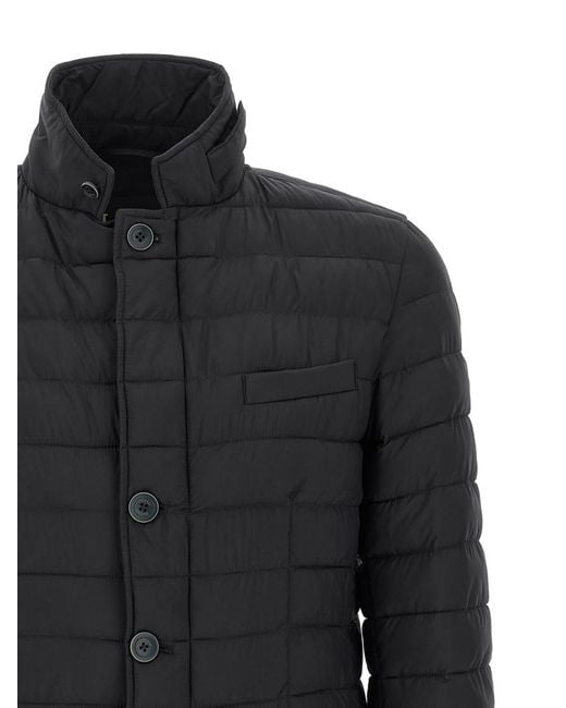 Herno Black Quilted Jacket for men