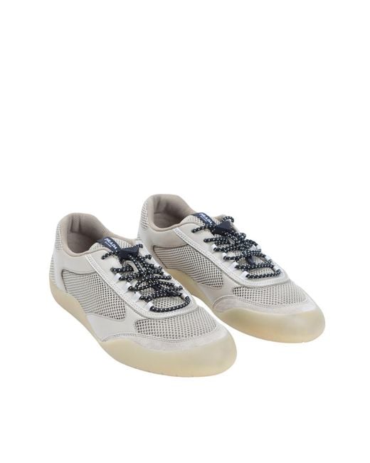Prada White Perforated Sneakers for men