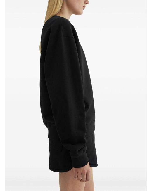 Jil Sander Black Relaxed Fit Cotton Sweatshirt With Subtle Logo