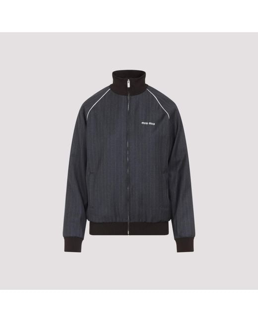 Miu Miu Blue High Neck Pullover