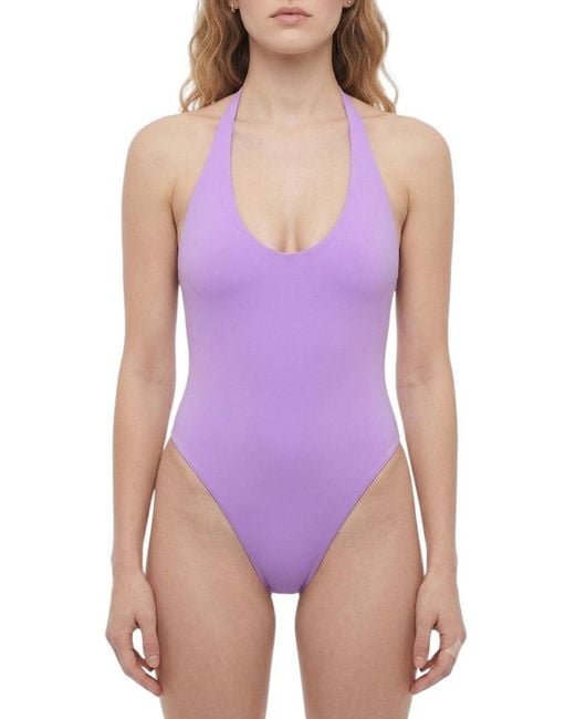 The Attico Purple Solid Swimwear