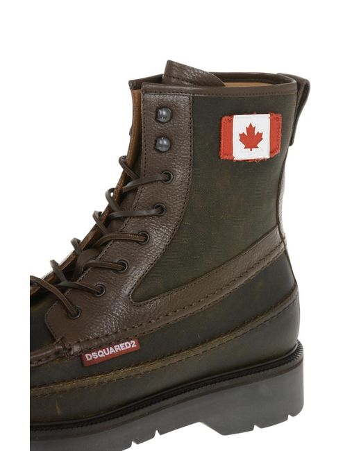 DSquared² Brown Logo Boots for men
