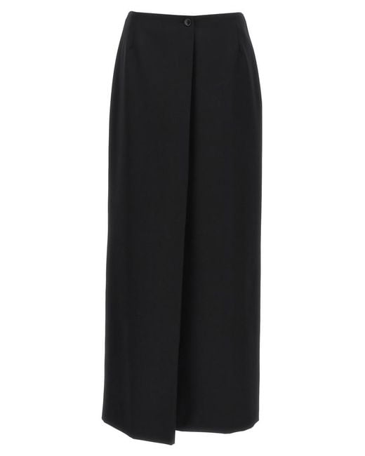 Givenchy Black Long Skirt Back Slit