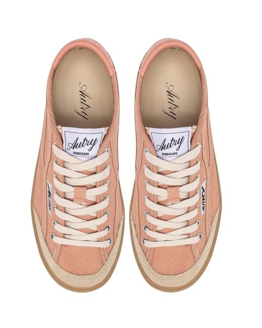 Autry Pink Solid Windscape Sneakers