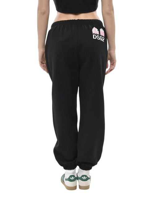 DSquared² Black Relaxed Joggers