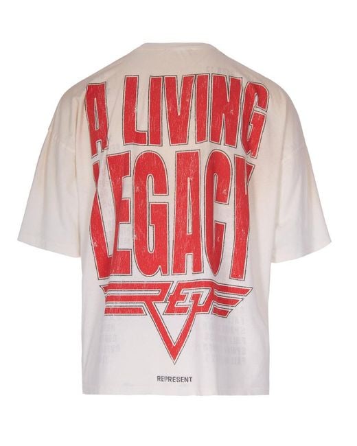 Represent White Logo T-Shirt for men