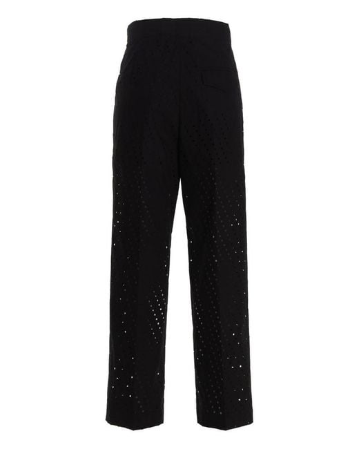 Nude Black Pleated Cotton Pants