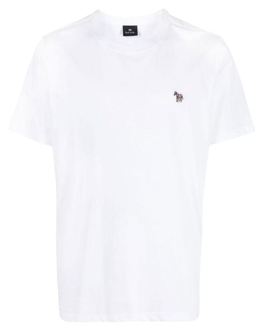 Paul Smith White Logo Patch T-Shirt for men