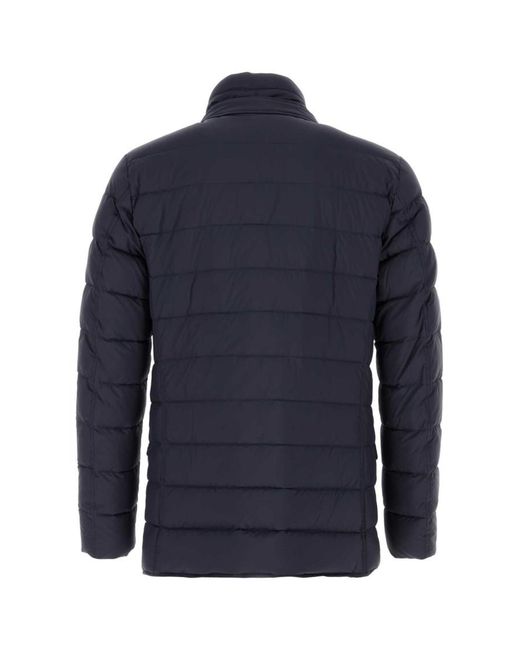 Herno Blue Nylon Down Jacket for men