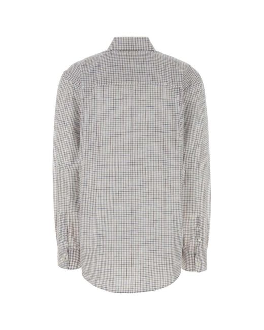 The Row Gray Regular Stripes Shirt
