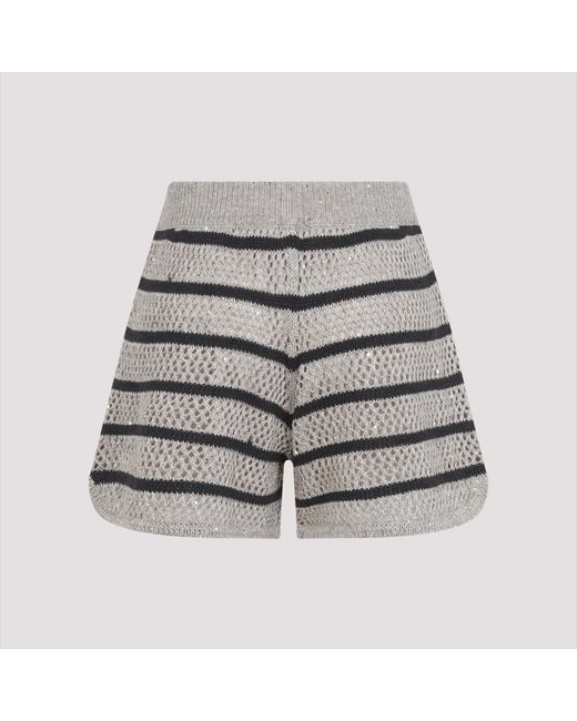 Brunello Cucinelli Gray Comfortable Mini Bermudas