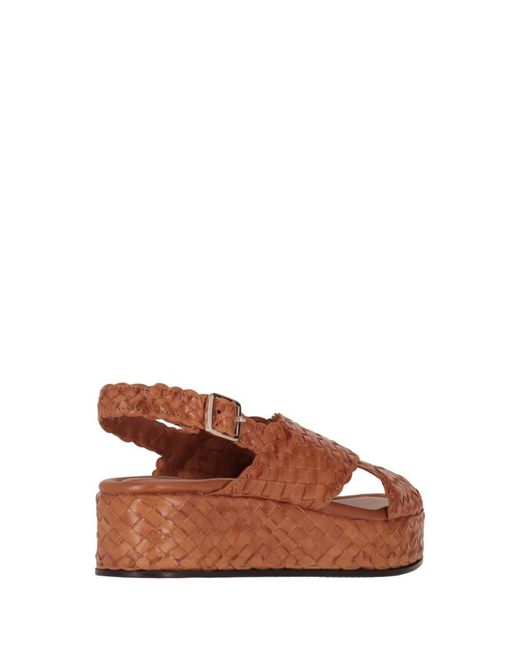 LA ROSE Brown Braided Heels