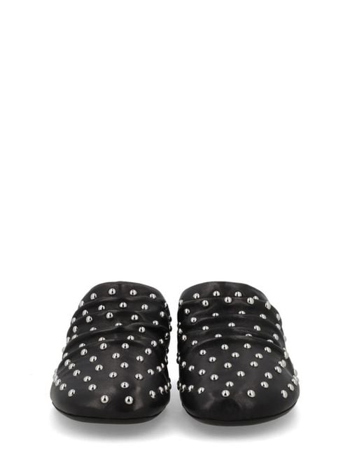 Ash Black Studded Mules