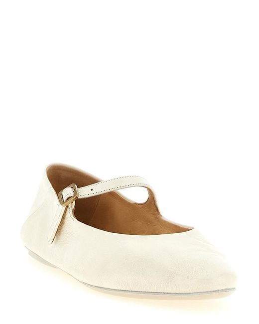 Marsèll Natural Solid Strascico Ballet Flats
