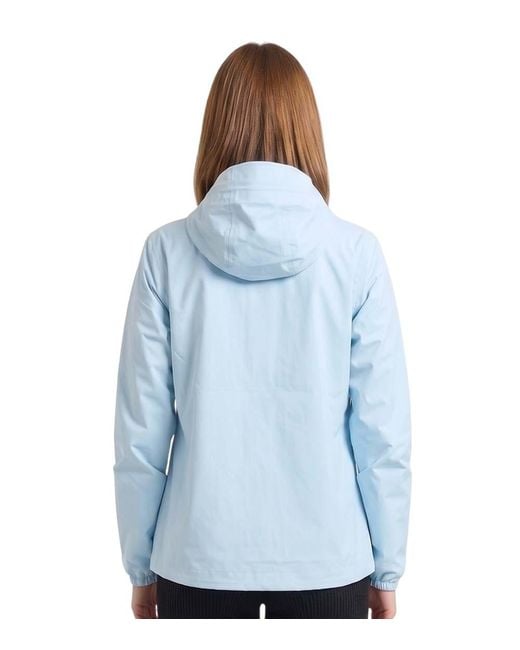 K-Way Blue Solid Hood Jacket