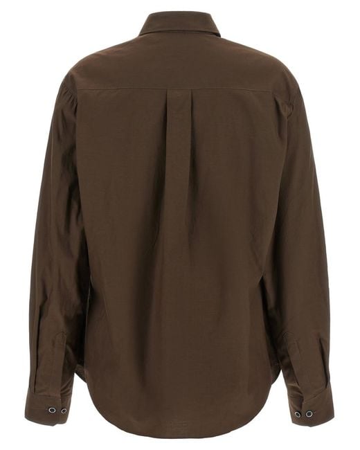 Lemaire Brown Regular Solid Shirt