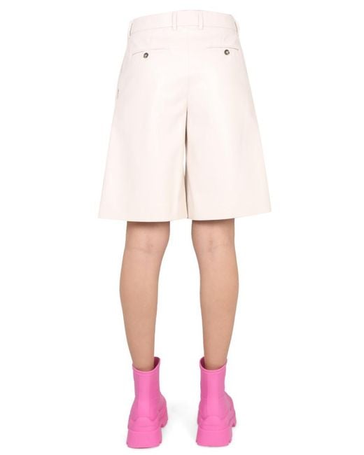 MSGM White Solid Shorts