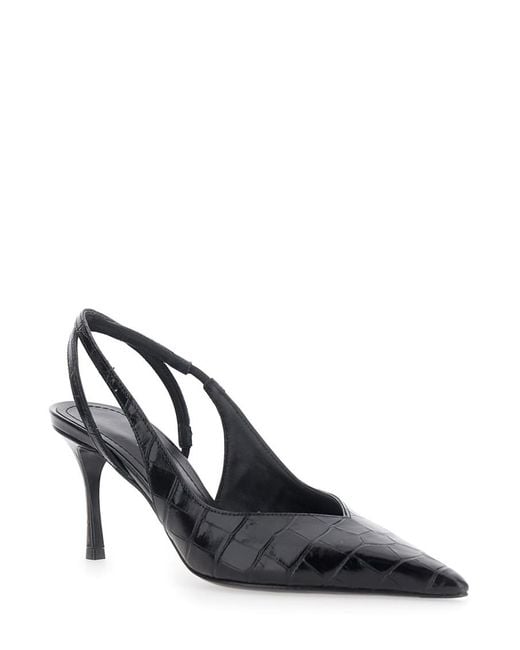 Ferragamo Black Slingback Pumps