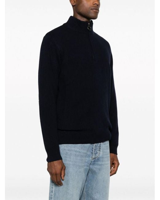 Barbour Blue Wool Sweater for men