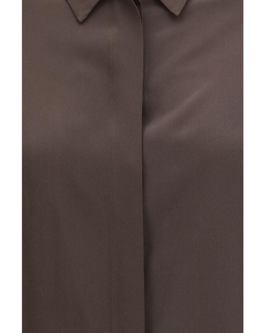Lardini Brown Straight Solid Shirt