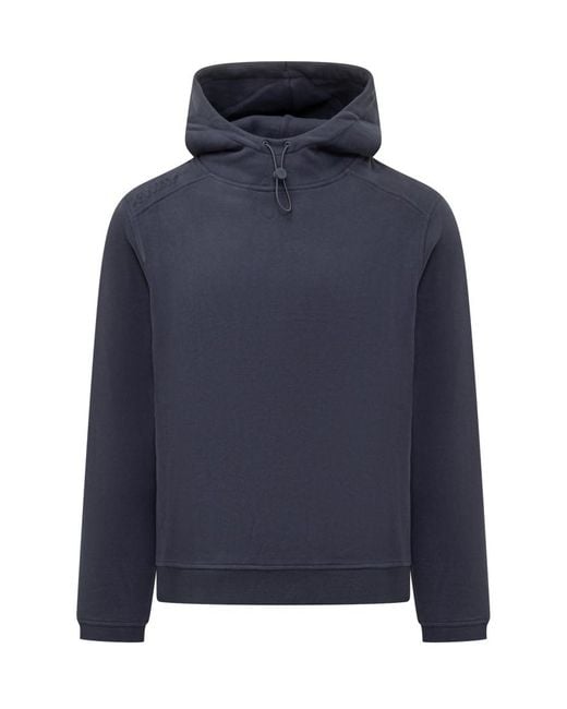 K-Way Blue Solid Hood Sweatshirt for men