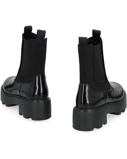 Tory Burch Black Solid Chelsea Boots