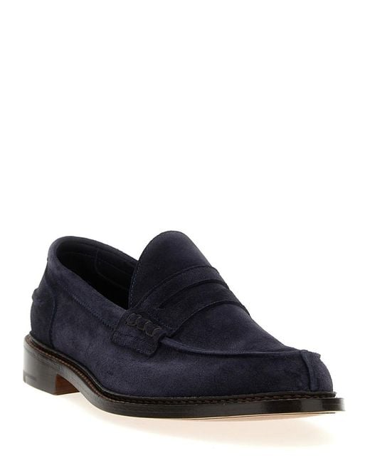 Tricker's Blue Adam Loafers for men