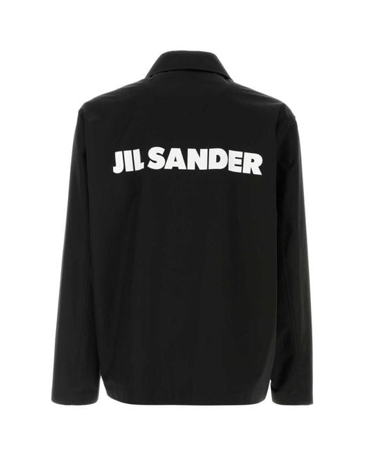 Jil Sander Black Poplin Jacket for men