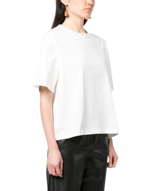 Studio Nicholson White Solid Crew Neck T-Shirt