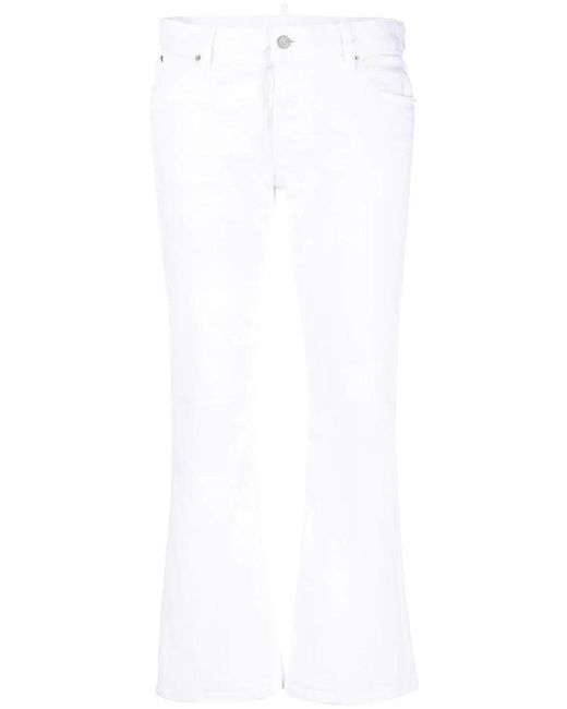 DSquared² White Bull Flared Jeans